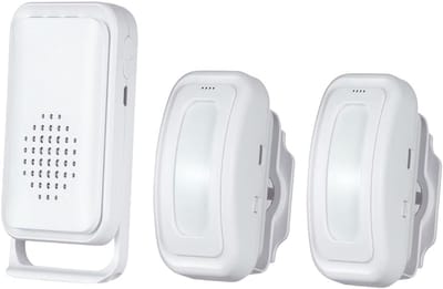 Deurbel - Alarm - Bewegingssensor - Sirene - Draadloze huisalarmen - 2 sensor en 1 ontvanger - Infrarooddetectie - Geschikt voor commerciële winkelingangen en - doorgangen
