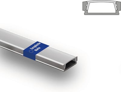 2 Meter Aluminium LED Stripprofiel met Melkwitte Afdekking voor Indirekte Verlichting