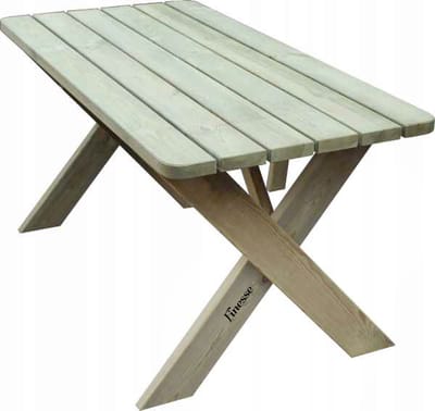 Houten Tuintafel 120cm – Premium - Extra Stevig & Landelijke Tuin tafel - Weerbestendig & Eenvoudige Montage - Andy