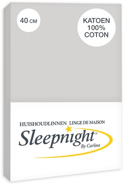 Sleepnight Hoeslaken Katoen 40 cm Grijs - 160 x 200 cm - [Grijs]