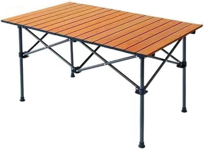 Opvouwbare tuintafel - Klaptafel buiten - Kamperen en picknicken - Draagkracht 130 kg - Compact en draagbaar - Houtnerf