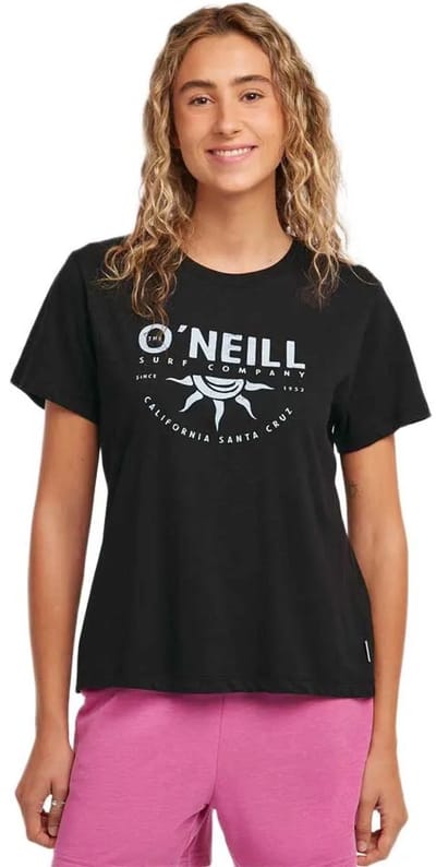 O´neill Front Print T-shirt Met Korte Mouwen Zwart XS Vrouw