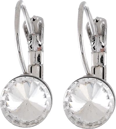Behave - Oorstekers dames - Tijdloze sparkle stijl - Zilverkleur met steen