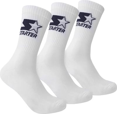 Starter - 3-Pack Crew Socks - Sportsokken - 43 - 46 - Wit