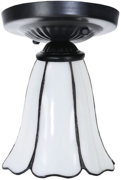 Tiffany plafonnière zwart met Liseron Akkerwinde - Art Deco Trade