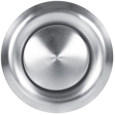 Dailygoods- Ventilatie Ontluchter Ronde 100Mm - Verstelbaar - Roestvrij Staal - Wand/Plafond Montage - Geluidsarm - Eenvoudig te Reinigen - Ventilatiekanaal