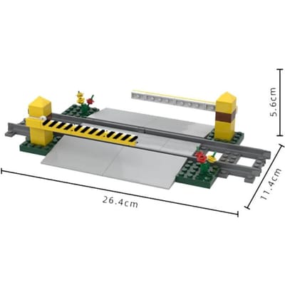 Stadstrein Onderdelen Rails Treinstation Bakstenen Spoorweg Bufferstop Model Rails Rechte Gebogen Rails Bouwstenen MOC Speelgoed