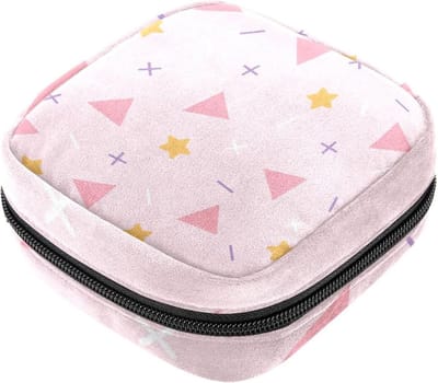 Maandverband Opbergtas - Periode Kit - Persoonlijke Hygiëne - Zachte Fluweel Mix - 17x17x12 cm - Meerkleurig