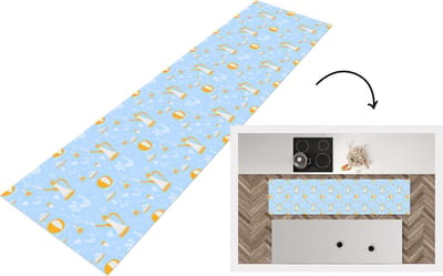 Keukenloper - Loper keuken - Patronen - High tea - Thee - 200x50 cm - Keukenloper vinyl