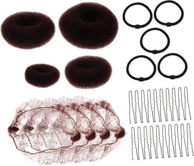 Haaraccessoires Set - Haarstyling Hulpmiddelen - Kapsels Maken - Veelzijdig Gebruik - Compleet Pakket - Koffie