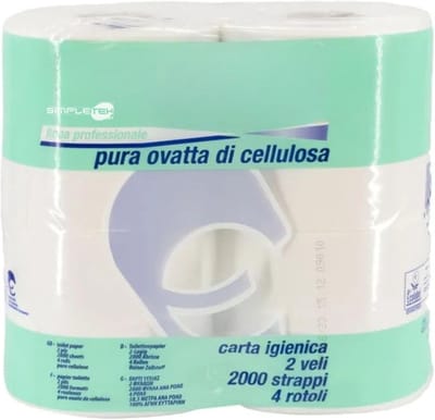 Toiletpapier Rollen - Hygiëne Papier - Dagelijks Gebruik - Grootverpakking 4 Rollen - 2000 Scheuren