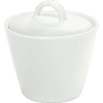 Suikerpot Solea, met deksel, effen, wit, porselein