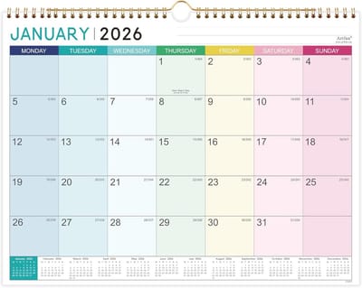 Wandkalender 2025-2026 - 18 Maanden Kalender van Juli 2025 tot December 2026 - 37 x 29 cm