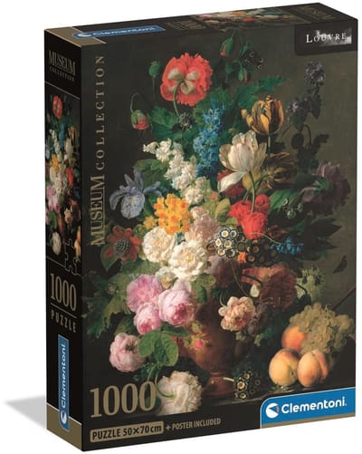 Dailygoods- Puzzel 1000 stukjes kunst - Museum Collectie - Van Dal bloemenvaas - Compacte doos met poster - Cadeau-idee - Gemaakt in Italië - Legpuzzel
