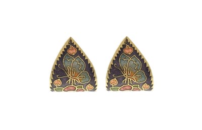 Behave - Oorclips dames - vlindermotief - paars - 3 cm