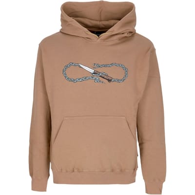 Herenhoodie Logo Chain Hoodie Camel