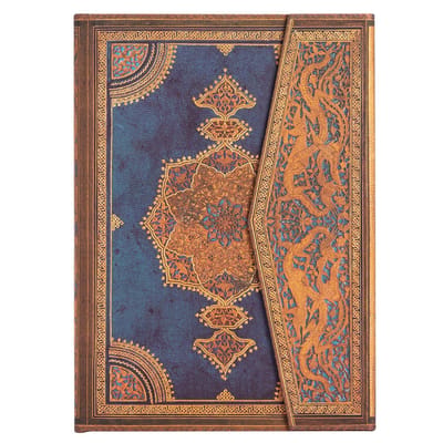 Paperblanks cahier, safavid indigo, hardcover, formaat midi, blanco