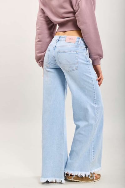 Toxik3 - lage taille jeans gerafeld