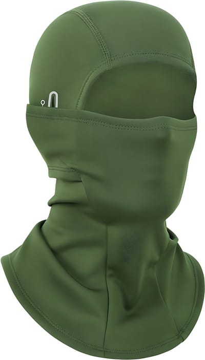 Somstyle Fleece Helmmuts - Balaclava voor Winter - Motor / Scooter Bivakmuts - Donkergroen