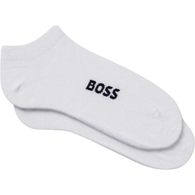 Boss Enkel sokken voor volwassenen (pak van 2) (Wit)