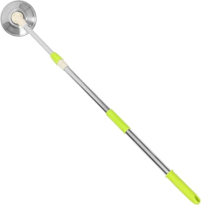 Verstelbare Dweilstang - Dweilsteel Roestvrij Staal - Vloeren Schoonmaken - Roterend Handvat - 121 cm - Groen