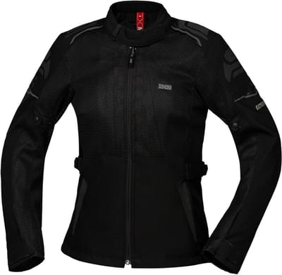 IXS Tourster-Big Air 1.0 Mesh Dames Zwart Textiele Motorjas - Jas