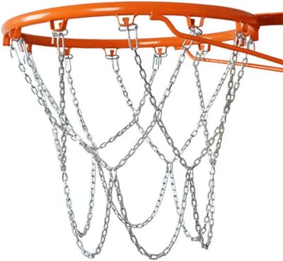 Basketbalnet - Metalen ketting - Sporten Buiten - Universeel ontwerp - 38 cm - Zilver