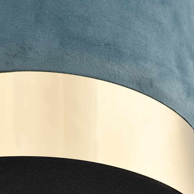 vidaXL - Kruk - fluweel - 28 - x - 36 - cm - lichtblauw - en - goudkleurig