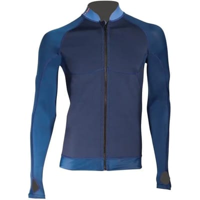 Beuchat Atoll Limited Edition 2 Mm Rash Guard Met Lange Mouwen En Volledige Ritssluiting Blauw S Man