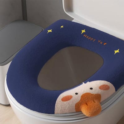 Schattige eend patroon toiletbril cartoon waterdichte antibacteriële toiletbril ring huishouden 1pcs