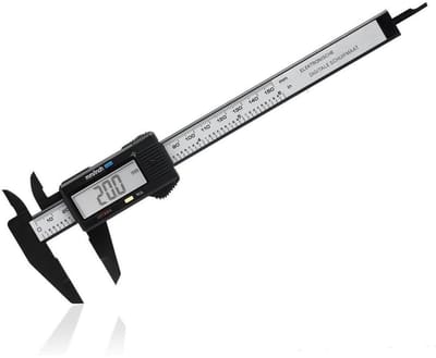 GELLDG Digitale schuifmaat - 150 mm schuifmaat - met groot LCD-scherm - Digitale schuifmaat - meet buitendiameter, binnendiameter en diepte - zwart
