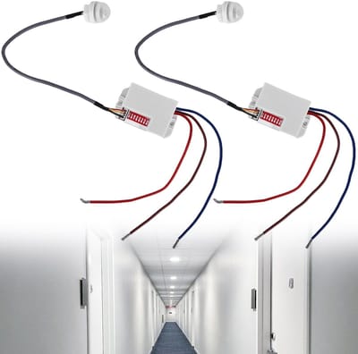 Golden crown - Infrarood Beweging Detector - Set van 2 - Tot 8 meter bereik - Betrouwbaar en nauwkeurig - IP20 beschermingsniveau - Inclusief Dusk Senso...