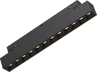 48V Magnetische Lineaire LED Bar - Brinton Magni - 12W 1020lm 24D - Aanpasbare Lichtkleur CCT - Zwart