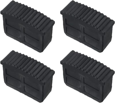 Antislip ladderpoten - Ladderstabilisatoren rubber - Veilig werken - Set van vier stuks - 60 x 22 mm - Zwart