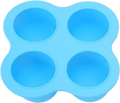 Eier Stomer - Bite Mold - Keuken Gereedschap - 4 Gaten - 14 x 14 x 5 cm - Blauw