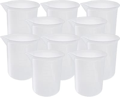 Maatbekers, siliconen bekers voor hars, 100 ml, voor anti-aanbaklaag, mengbeker, doe-het-zelf, hars, plakgereedschap en bakken thuis