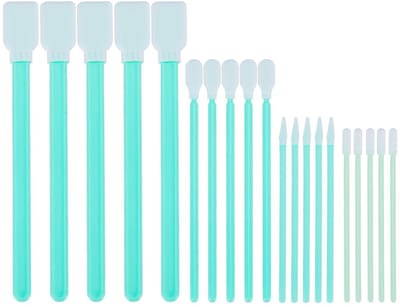 Dailygoods - Foam Reiniging Wattenstaafjes - 100 Stuks - Stofvrije Spons Tip Kit - Aquamarijn - Geschikt voor Elektronica - Perfect voor Scanners en C...