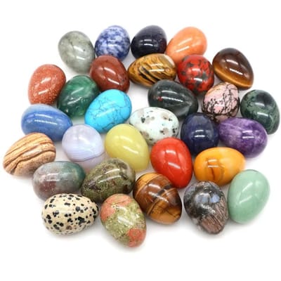 10 stuks Natuurlijke Gepolijste Steen Ei Kristal Grote Steen Gepolijst Mineraal Ei Handpalm Chakra Ei Creatieve Woondecoratie Cadeaus beige