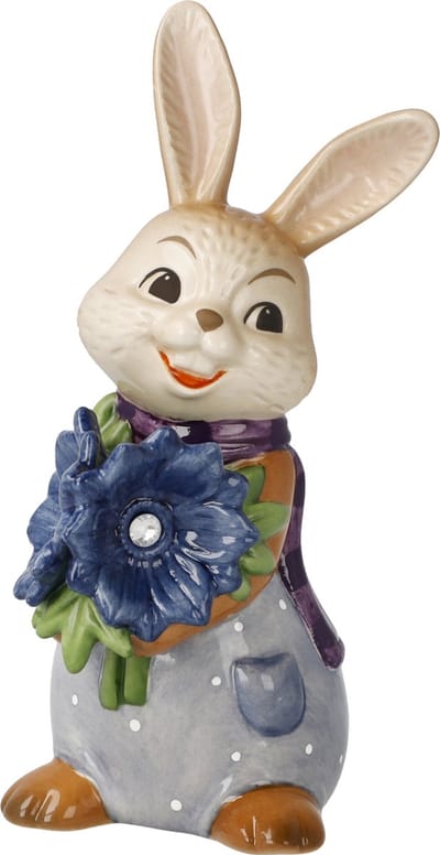 Goebel - Pasen | Decoratief beeld Haas Kleine Cavalier | Aardewerk - 12cm - Paashaas