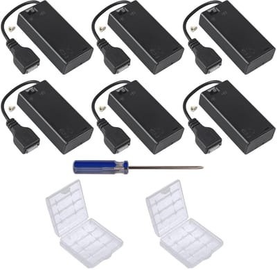 Allecto - batterijhouder - USB-aansluiting - veilig gebruik - kunststof - batterijhouder AA - opbergdoos voor batterijen - geschikt voor diverse ap...