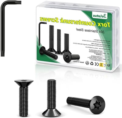 RVS Schroeven M3 x 8 mm, 50 Stuks, Verzinkte Kop met Torx Sleutel en Doos, Geschikt voor Machines, Apparaten en Meubels