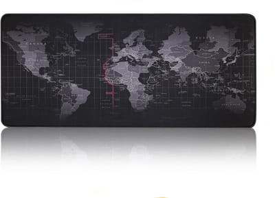 Pro Muismat Wereldkaart 80x30cm - Muismatten - Muis Mat - Voor Gaming - Mousepad - PC Accessoires - Waterproof - Antislip - XXL