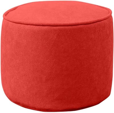 Ronde Poef - Voetenbank Krukje - Ontspannen Zitten - Afneembare Wasbare Hoes - 40x40x30cm - Licht Groen