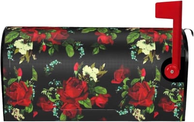 Brievenbus Covers - Post Box Wraps - Tuin Decoratie - Magnetische Bevestiging - 526 x 458 cm - Zwart