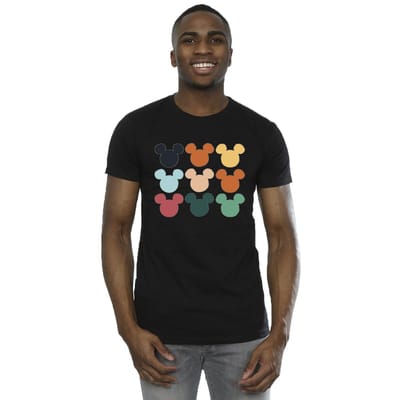 Li-cense Disney heren mickey mouse hoofden vierkant t-shirt