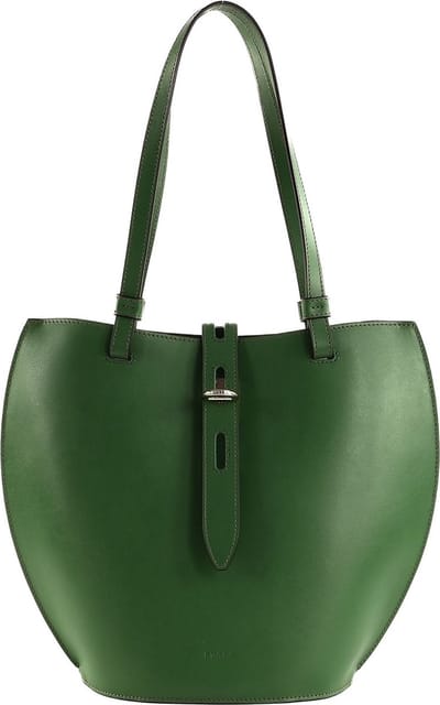 FURLA Leren Schoudertas Handtas Unica Tote Ivy Donkergroen