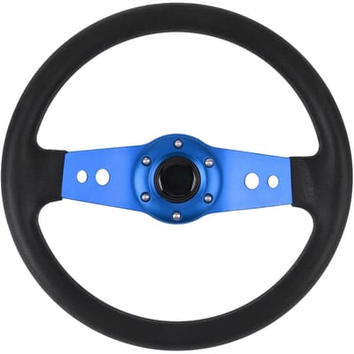 13in Auto Stuurwiel PU Stijlvolle Look Schokbestendig Verbeterde Grip Eenvoudige Installatie Race Stuurwiel voor