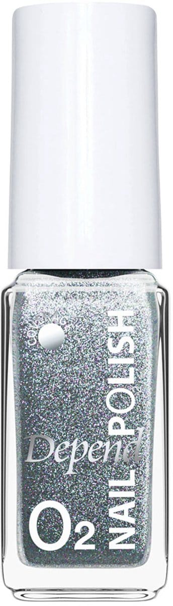 Depend Cosmetic | 02 Nail Polish | nagellak | grijs met glitter | nr.800 | 5ml