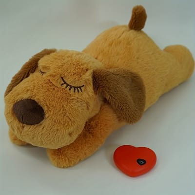 Livano Hondenknuffel Met Hartslag - Knuffel Met Hartslag - Heartbeat knuffel - Bruin