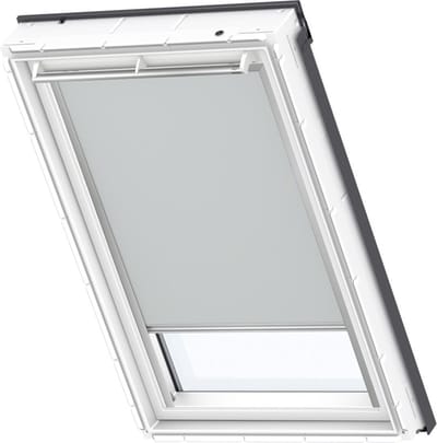 VELUX Origineel Verduisterend Rolgordijn (DKL), Zilveren Kozijn, MK04, Lichtgrijs
